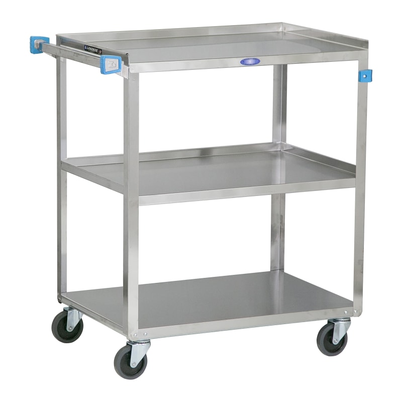 Lakeside Manufacturing 322 Stainless Steel Utility Cart, 3 Shelf: 18" x 27", 300-Lb. Capacity