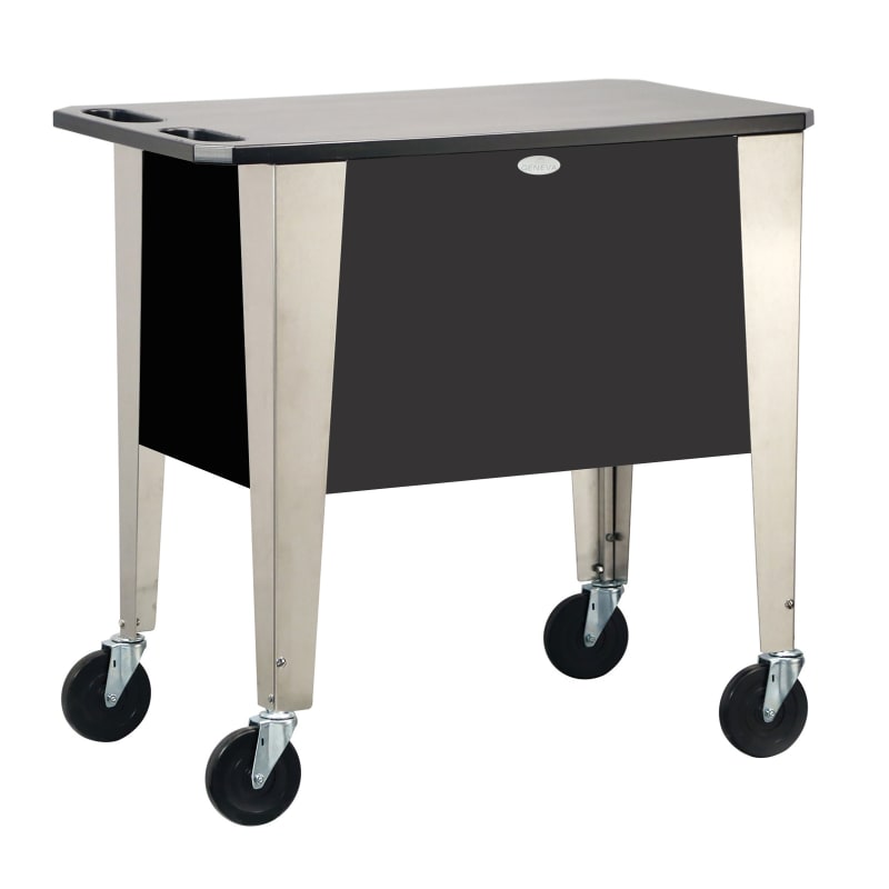 Lakeside Manufacturing 39105 Tableside Guacamole Cart Stainless Steel with Laminate Panels, 2 Shelf: 36" x 21"