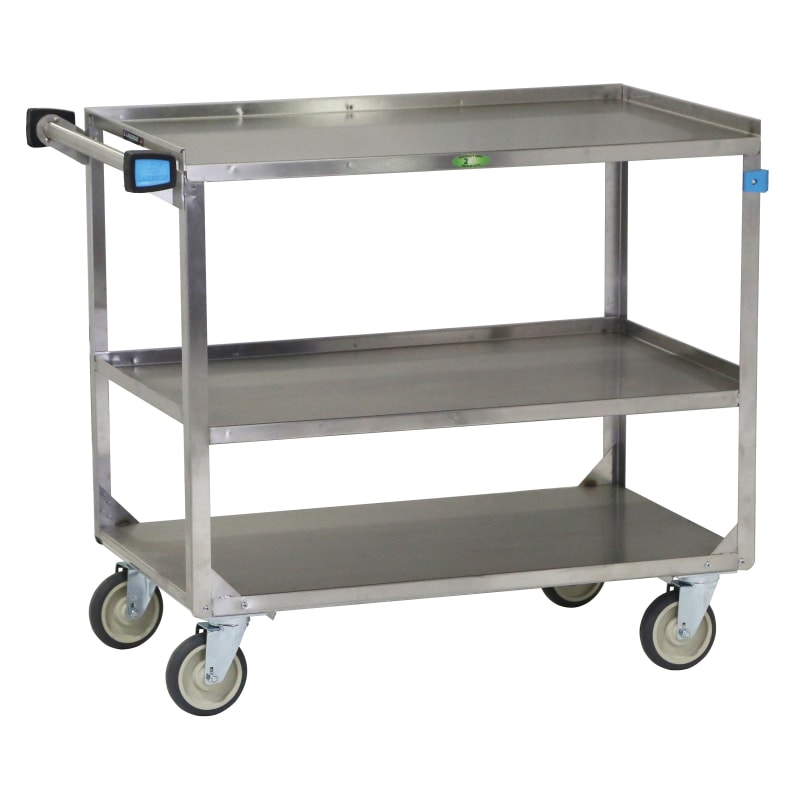 Lakeside Manufacturing 444ES Stainless Steel Utility Cart, Easy Ship by Ground, 3 Shelf: 21" x 35", 500-Lb. Capacity