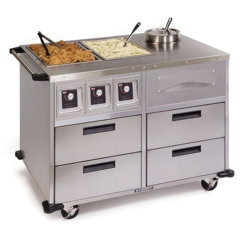 Lakeside Manufacturing 6745 Serve-All Mobile Food Station, (2) 12 x 20-in. Heated Wells