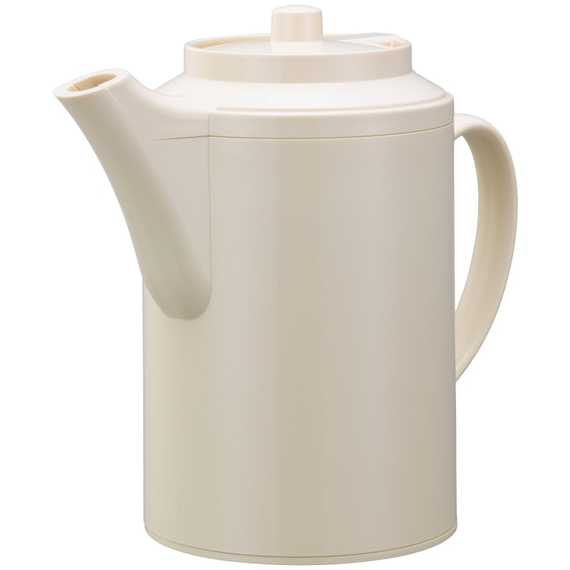Service Ideas TS612AL Double Wall Teapot No Tether, Plastic Teapot, Double Wall, 16 Ounce, Almond