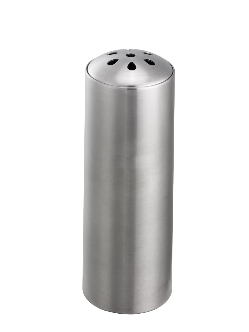 Service Ideas STCTEAR Condiment Shaker, Blank, Teardrop Hole Top, 6 Ounce, Brushed Stainless