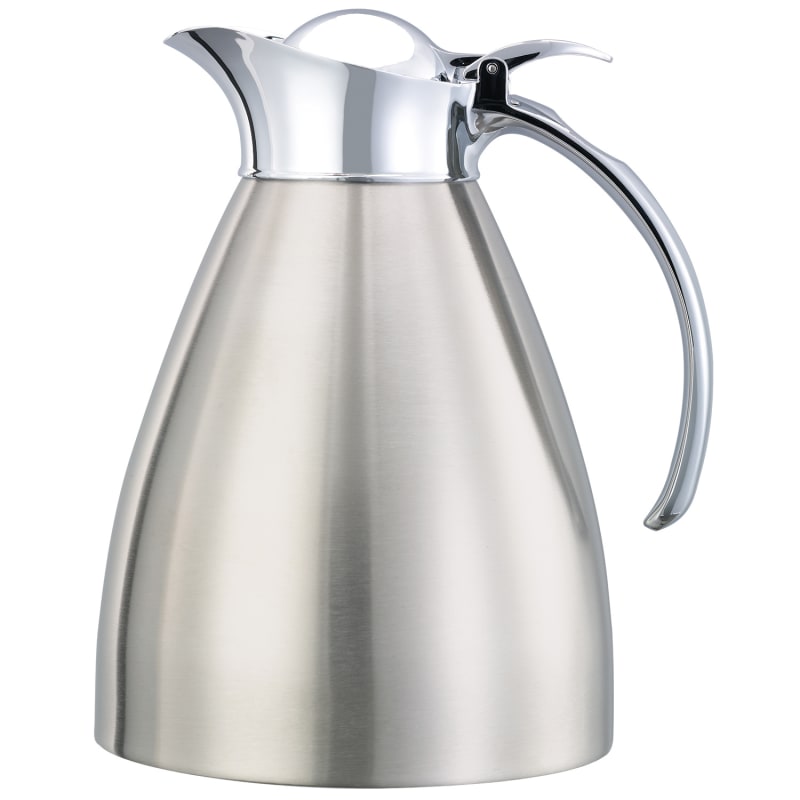 Service Ideas MAR10BS Marquette Series, Vacuum Insulated Carafe, Stainless Vacuum, 1 Liter, Brushed with Polished Accents