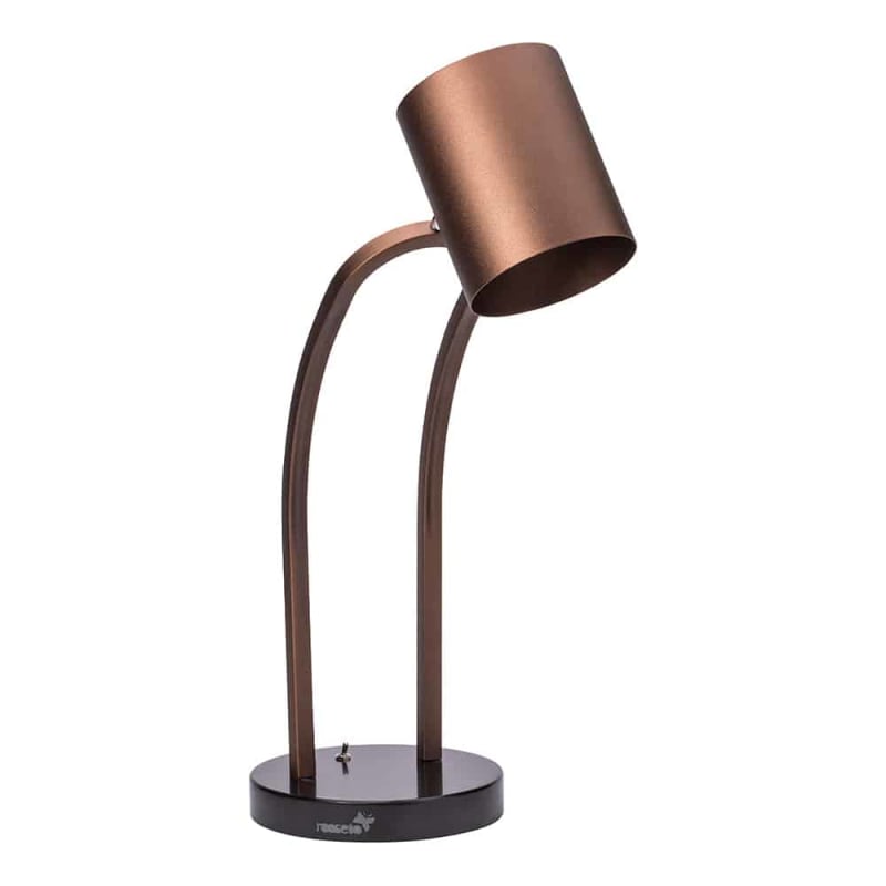 Rosseto HL025 Single Bronze Heat Lamp Black Iron Base Plain Shade