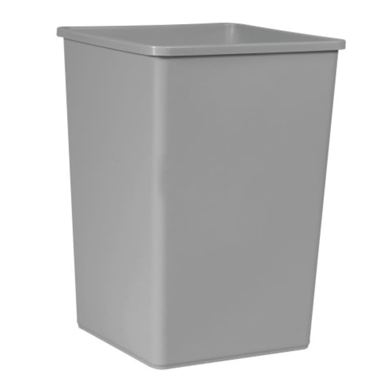 Rubbermaid FG395800GRAY 35 Gallon Universal Square Waste Container, Gray