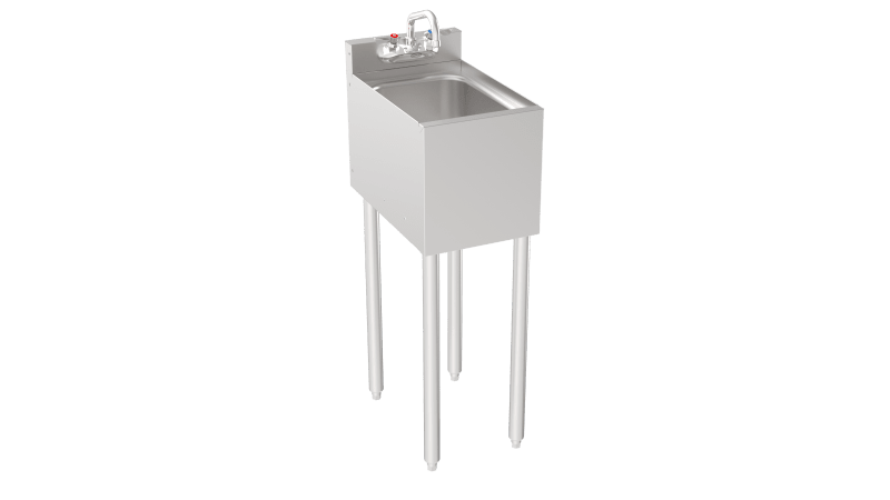 Krowne 18-1C Silver Series 12"W One Compartment Underbar Sink, Stainless Steel
