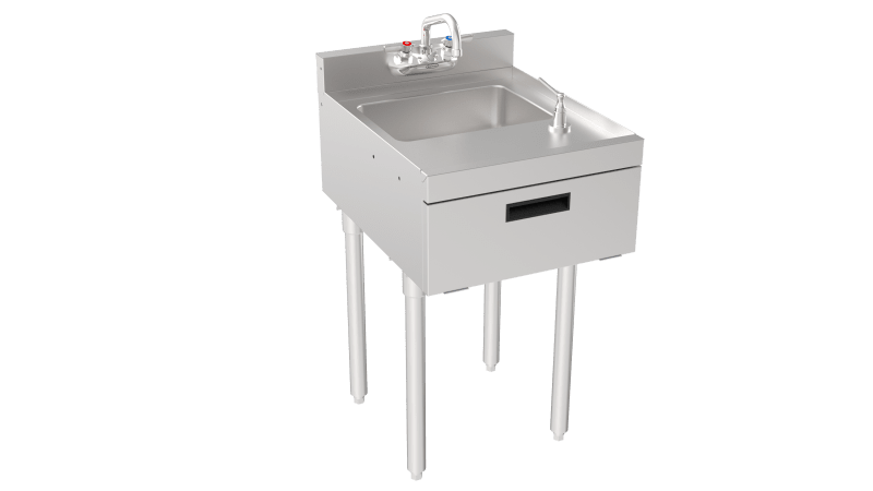 Krowne 18-18ST Silver Series Hand Sink with Soap & Towel Dispenser, 18"W