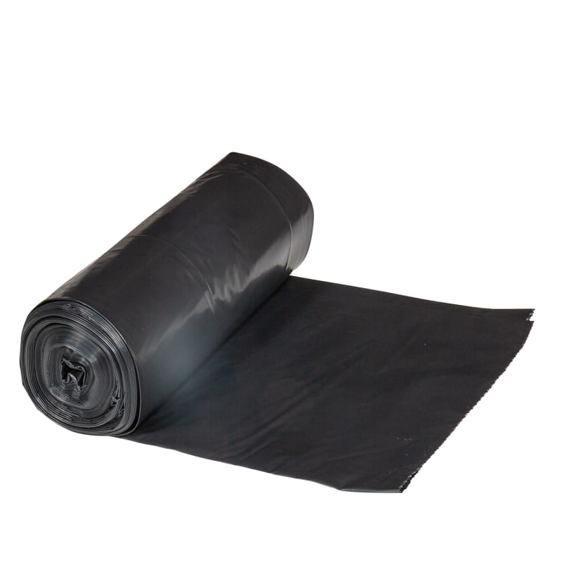 Right Choice 78000238 LDPE (Repro) 60-Gallon Can Liner Roll, Black, 38" x 58", 2 Mil, Case of 100