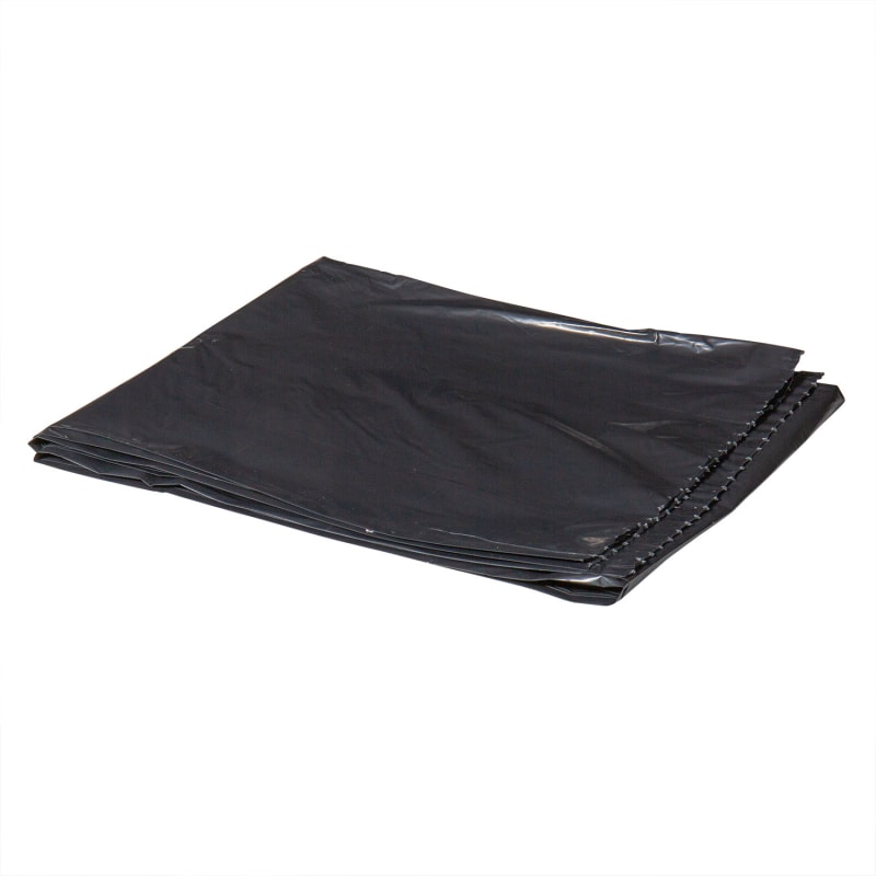 Right Choice 78000320 LDPE 12/16-Gallon Flat Pack Can Liner, Black, 24" x 32", 0.9 Mil, Case of 500
