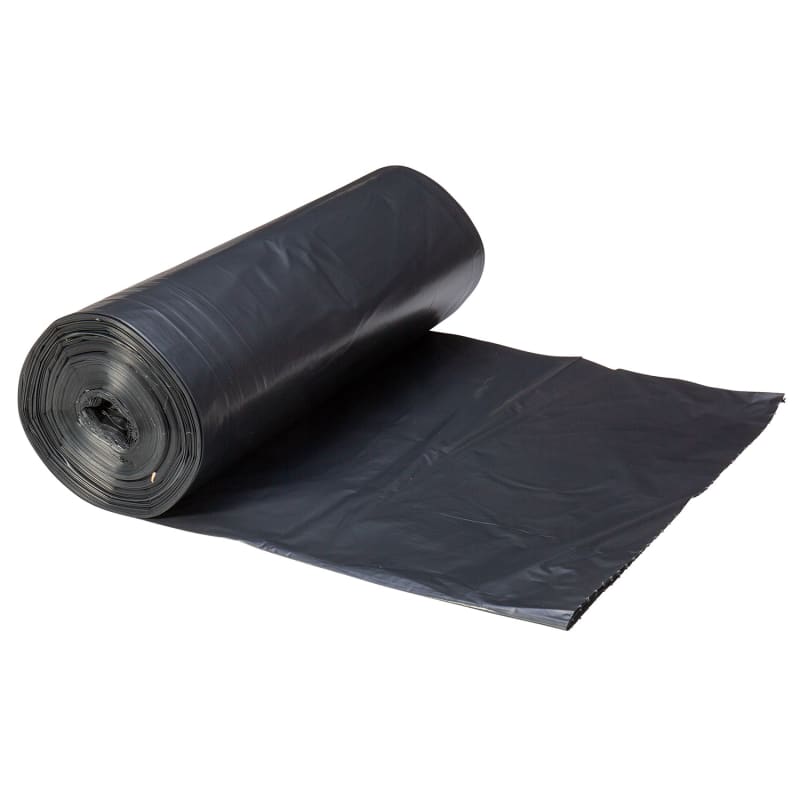 Right Choice 78000297 LDPE (Repro) Can Liner Roll, Black, 50 Gallon, 1.3 Mil, 46" x 50", Case of 100