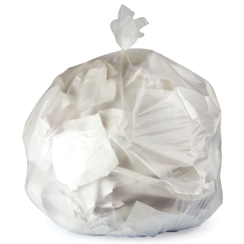 Right Choice 78000066 HDPE 55-Gallon Can Liner Roll, Natural, 36" x 60", 12 Mic, Case of 200