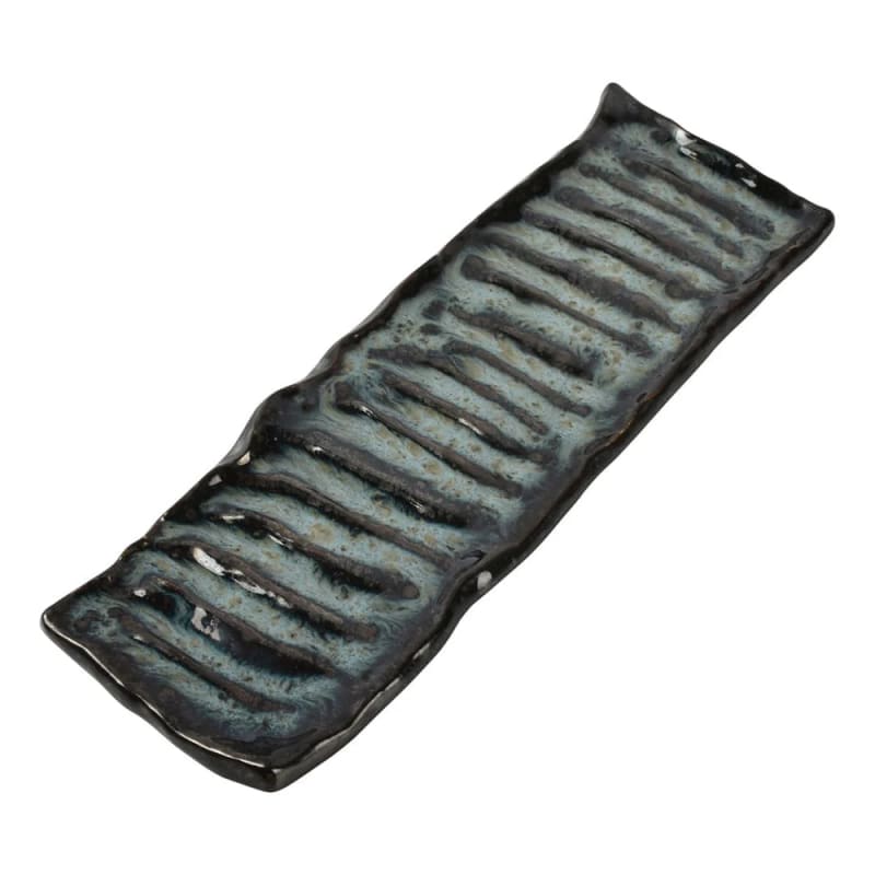 Mikasa 5314986 Umi 11.4" x 3.5" Rectangular Blue Platter