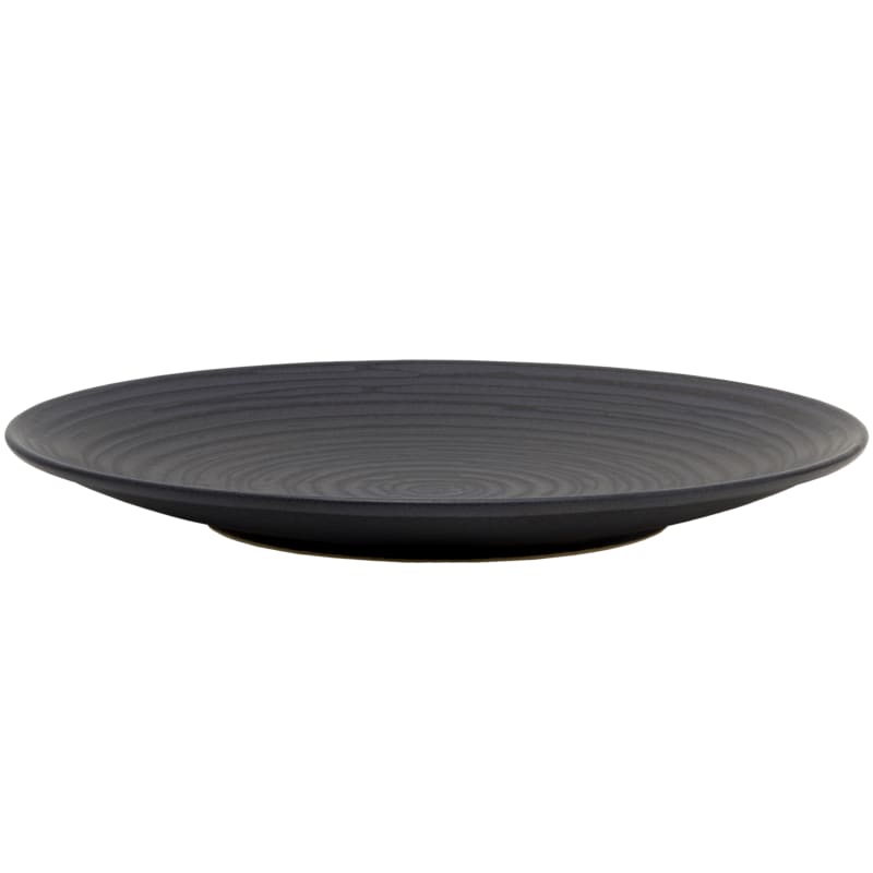 Outlet Mikasa 5275375 Obsidian 10.75" Round Black Coupe Rim Plate