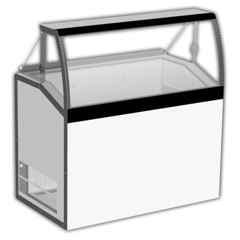 Masterbilt DD-46LCG 48.25"W DD-LCG Series Low Curved Glass Ice Cream Dipping/Display Merchandiser 115V