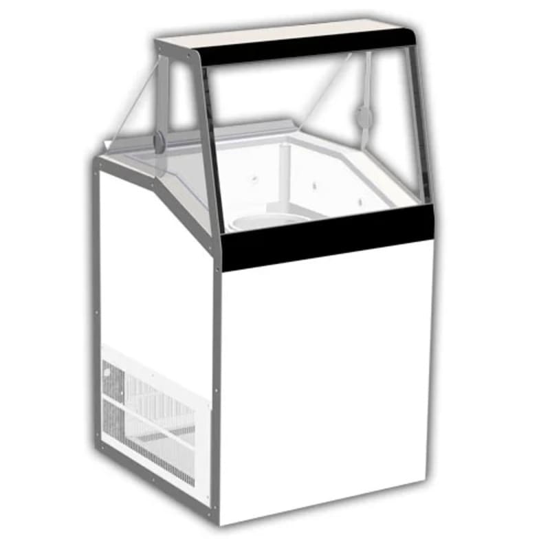 Masterbilt DD-26L 27.25"W DD-L Series Low Glass Ice Cream Dipping/Display Merchandiser 115V
