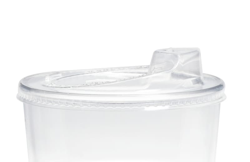 Family Hospitality Group 582PE-LID Lids-81.5mm Kids' Sip-Slot-Spout Pet Clear Fits Plastic Cups