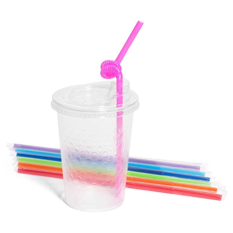 Family Hospitality Group 502GN Kids' 12 oz. Cup KitsGeneric/No-Print/Clear Plastic, 250 Sets