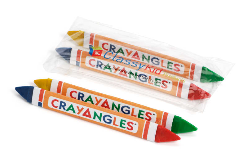 Family Hospitality Group 1DET2C(500) CrayAngle Crayons Triangle 2 Ended 2 Pack