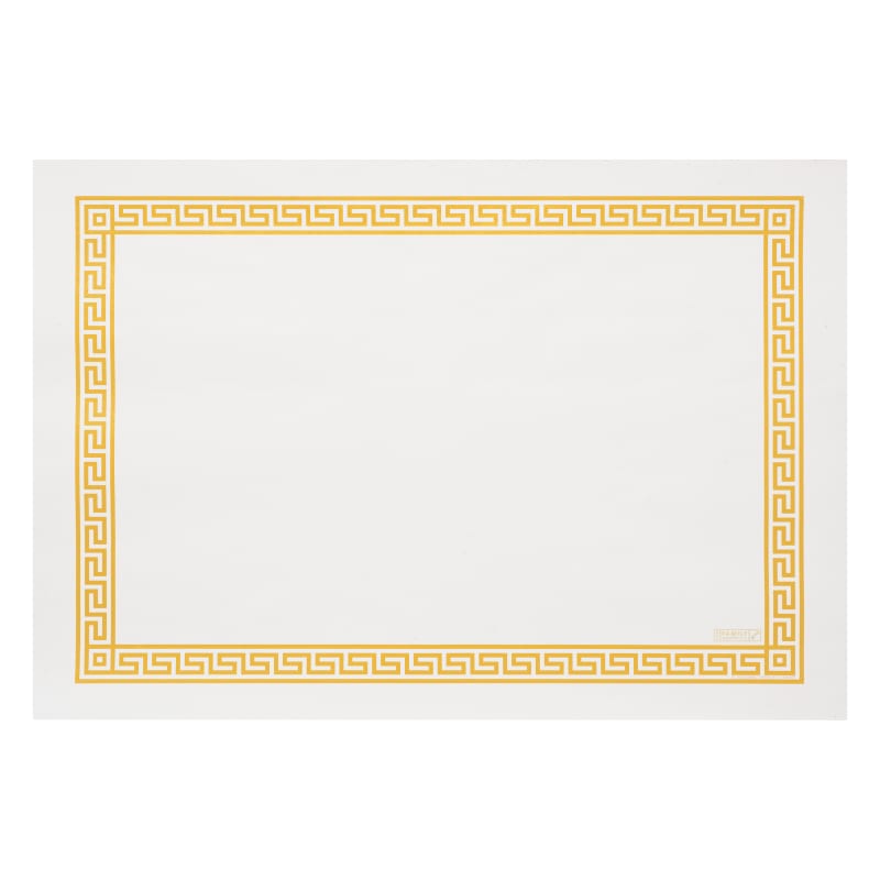 Family Hospitality Group 9514GK Greek Key Placemats, 9.5 x 14 in. Paper