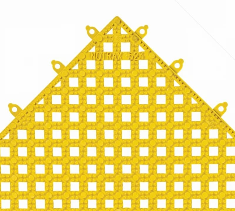 NoTrax 523K0022YL 2" x 2" Corner, Yellow, Modular Lok-Tyle Interlocking Drainage Mat