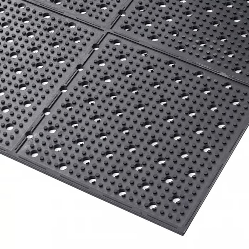NoTrax T23S0034BL 3' x 4', Black, Multi-Mat II Drainage Anti Slip Mat