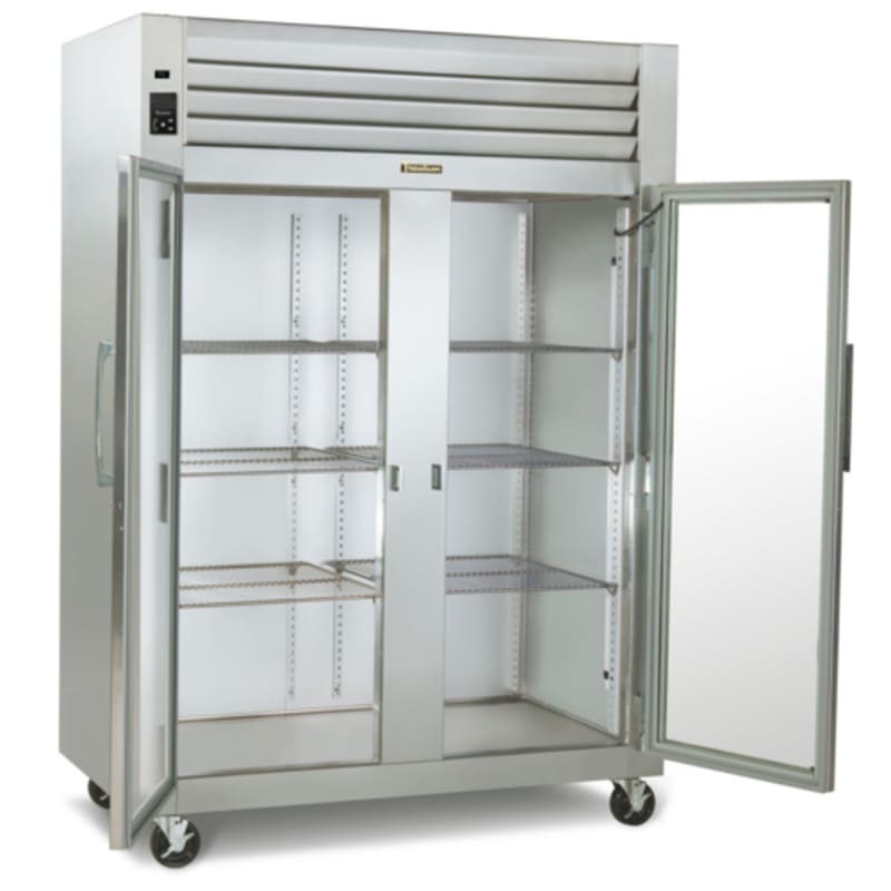 Traulsen RHF232W-FHG Spec-Line R Series 2-Section Reach-In Heated Holding Cabinet with Full Height Glass Doors, 208-230V