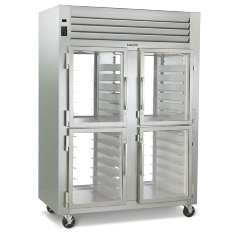 Traulsen RHF232WP-HHG Spec-Line R Series 2-Section Pass-Thru Heated Holding Cabinet with Half Height Glass Doors, 208-230V