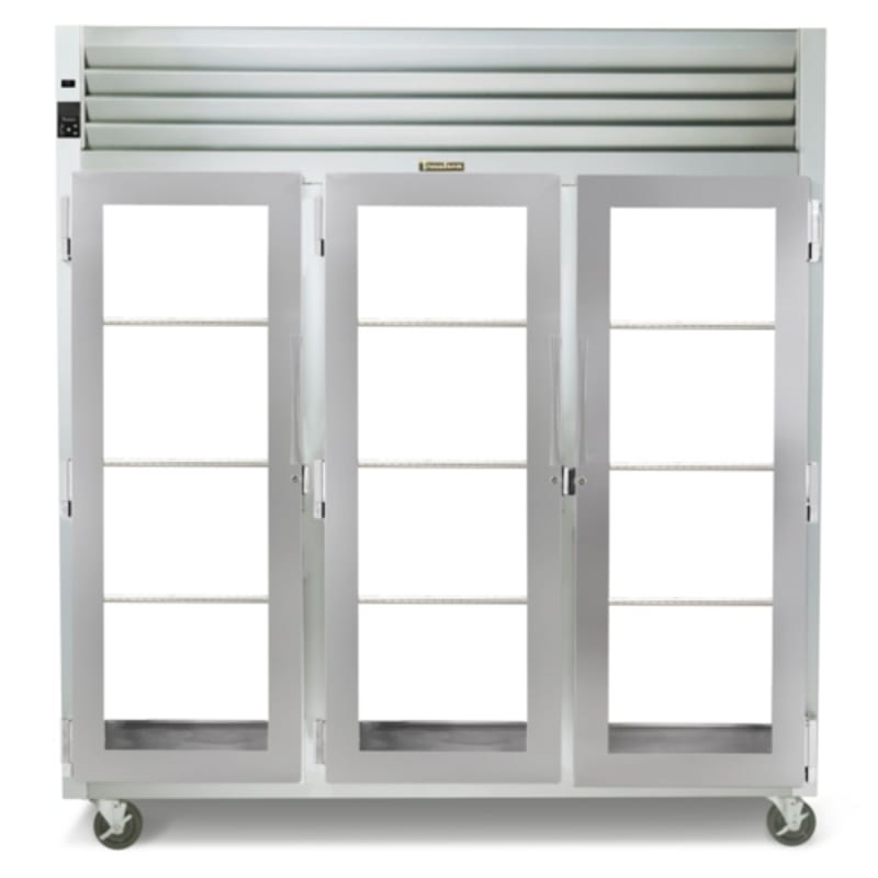 Traulsen RHF332WP-FHG Spec-Line R Series 3-Section Pass-Thru Heated Holding Cabinet with Full Height Glass Doors, 208-230V