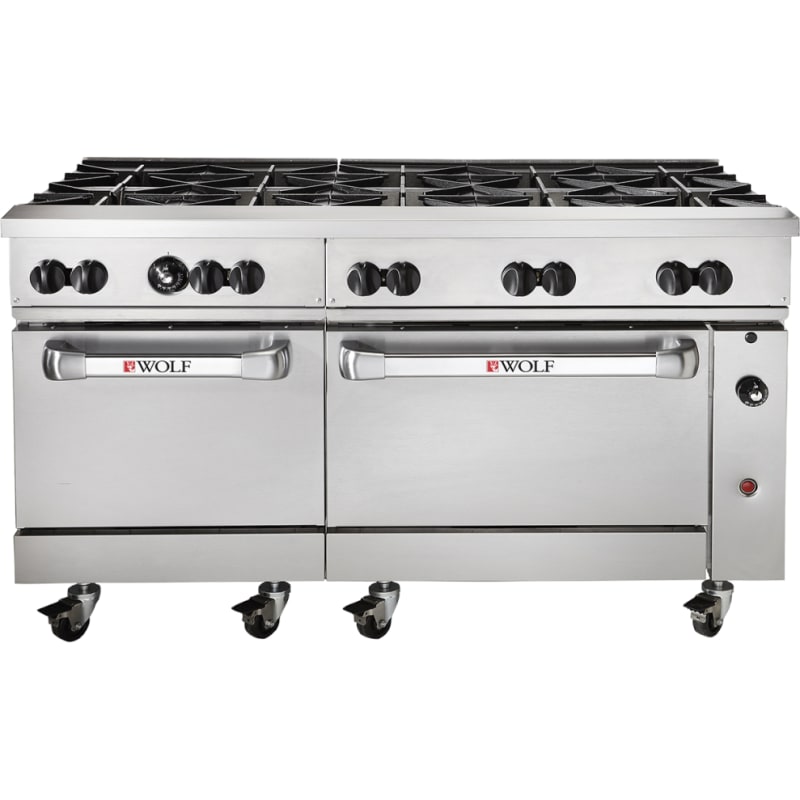 Wolf C60SS-10BP Challenger XL™ 60" 10-Burner LP Gas Range with 2 Standard Ovens