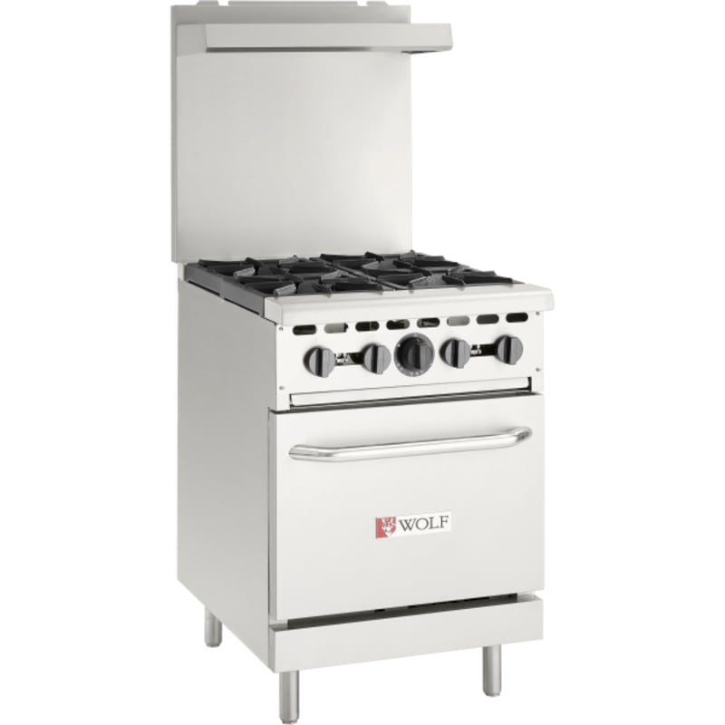 Wolf WX24-4BN WX Series 24" 4-Burner Natural Gas Range with 1 Space-Saver Oven