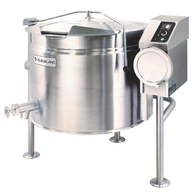Cleveland KEL40TSH Short Series™ 40-Gallon Electric Tilting Full Steam Jacketed Kettle, 208V, Single Phase