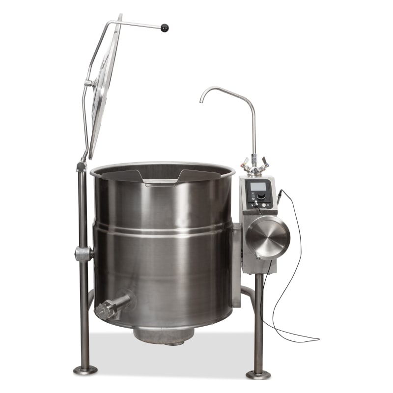 Cleveland KEL60T 60-Gallon Electric Tilting 2/3 Steam Jacketed Kettle, 240V, Three Phase
