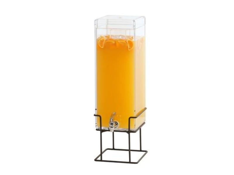 Cal-Mil 22002-3-13 Black Square Beverage Dispenser-Ice