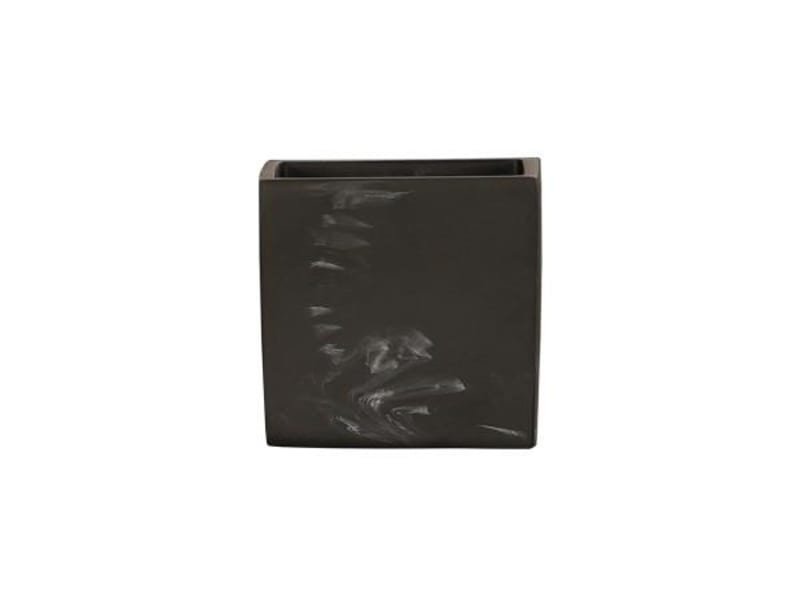 Cal-Mil 22055-4-124 4X4 Resin Jar-Black Marble