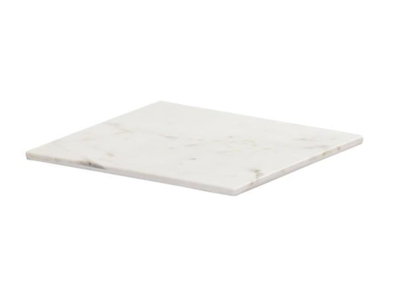 Cal-Mil 24408-8-81 White Marble 8" Square Tray