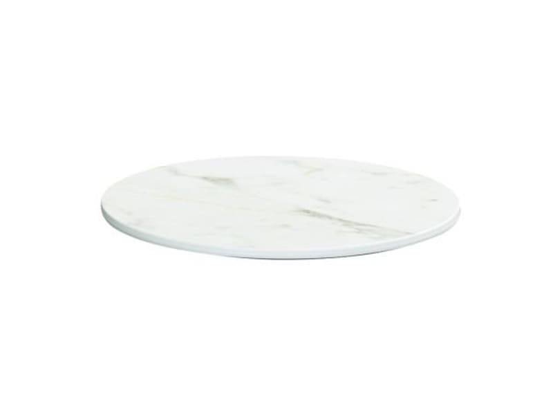 Cal-Mil 24409-8-81 White Marble 8.75" Round Tray