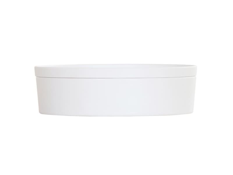 Cal-Mil 24128-7-15 7" Round Bento Box-White 3/Case