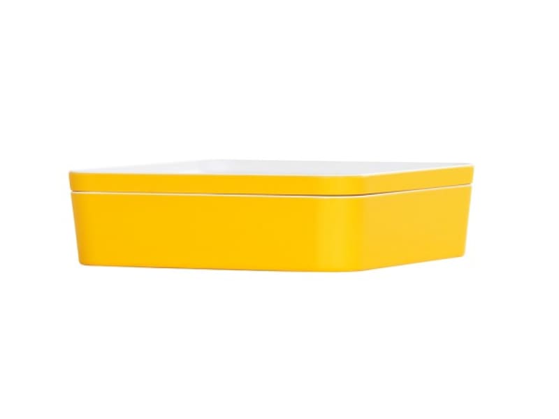 Cal-Mil 24131-10-42 10.5" Square Bento Box-Yellow 3/Case