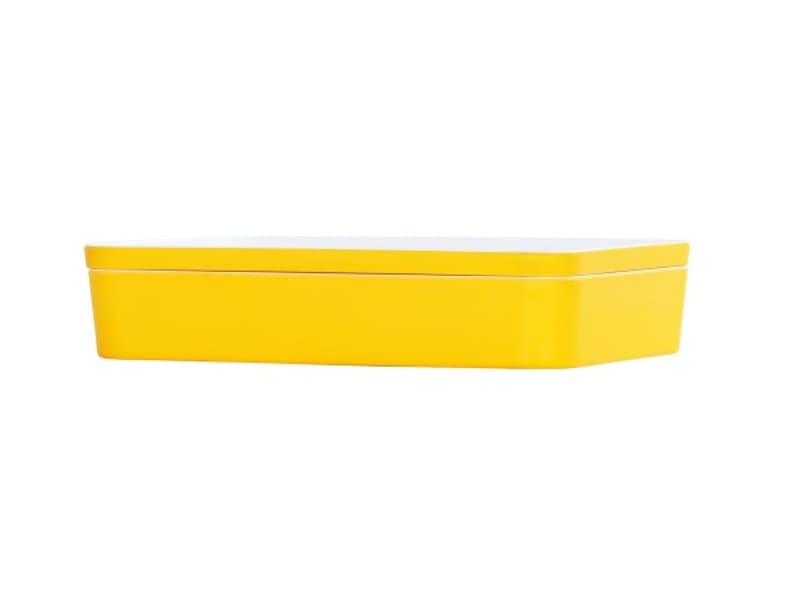 Cal-Mil 24132-1410-42 14"X10.5" Bento Box-Yellow 3/Case