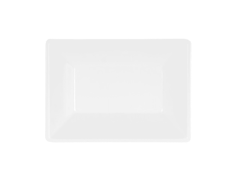 Cal-Mil 24201-57-15 5X7 Rect Plate - White 6/Case