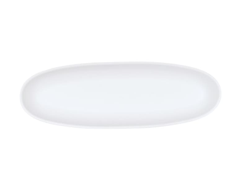 Cal-Mil 24403-412-15 Bali Oval Platter-4X12 White 6/Case