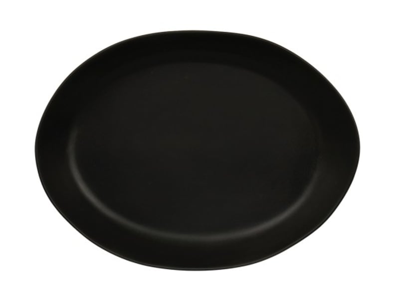 Cal-Mil 24404-1216-13 Bali Oval Platter-12X16 Black 6/Case
