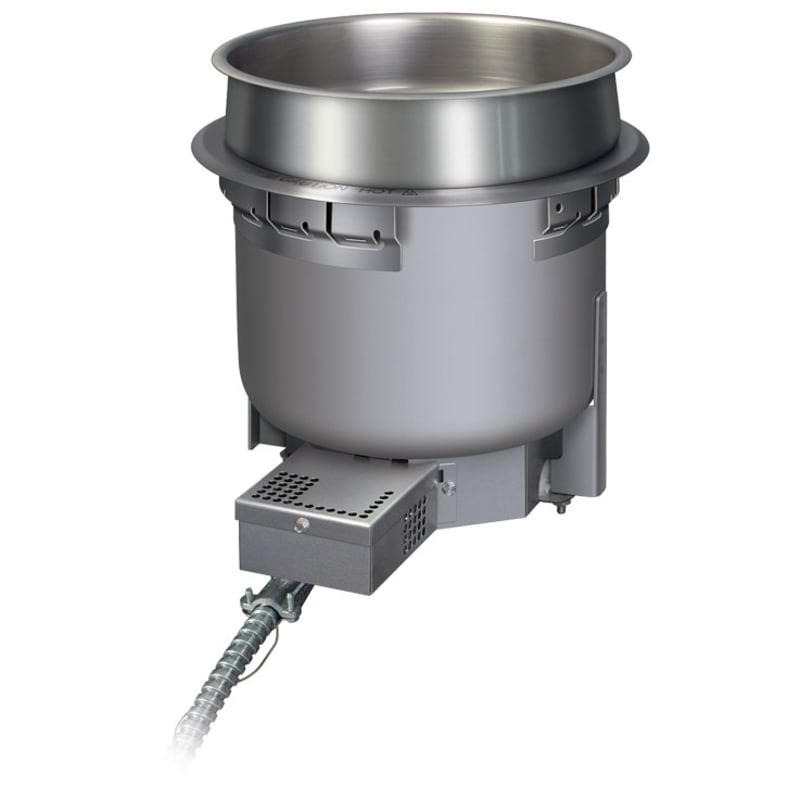 Hatco HWB-7QTD 7 Qt Round Drop-In Heated Well with Drain, 120V