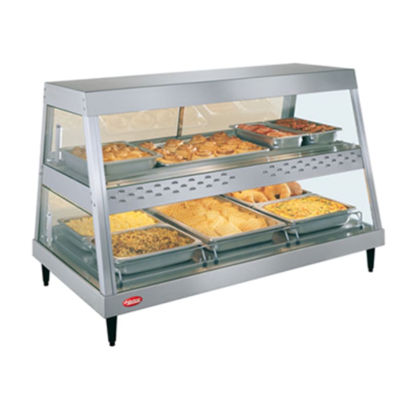 Hatco GRHD-3PD Glo-Ray® 45" 2-Tier Heated Countertop Display Case, 120V