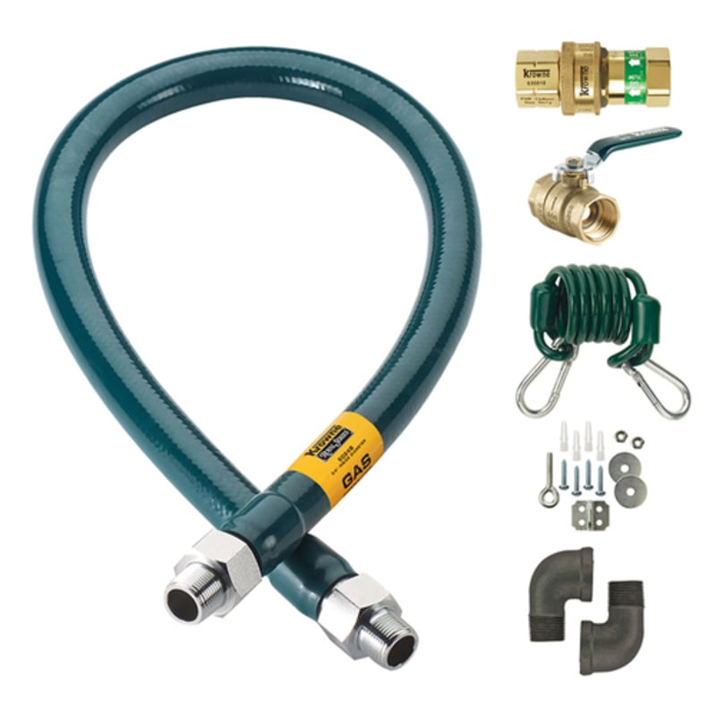 Krowne M5072K Royal Series 1/2" x 72" Moveable Gas Connector Hose Kit