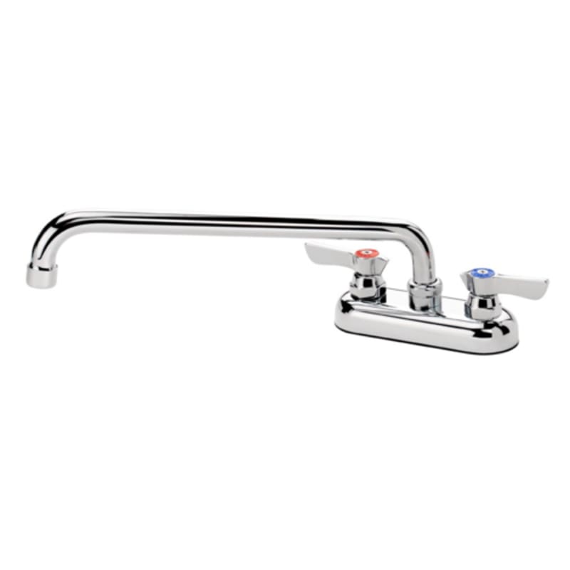 Krowne 11-412L Silver Series Deck Mount Faucet w/ 12" Swing Spout, 4" Centers