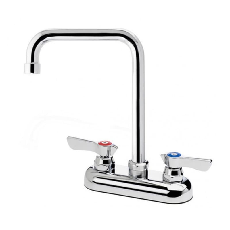 Krowne 11-460L Silver Series Deck Mount Faucet w/ 6" Double Bend Spout, 4" Centers