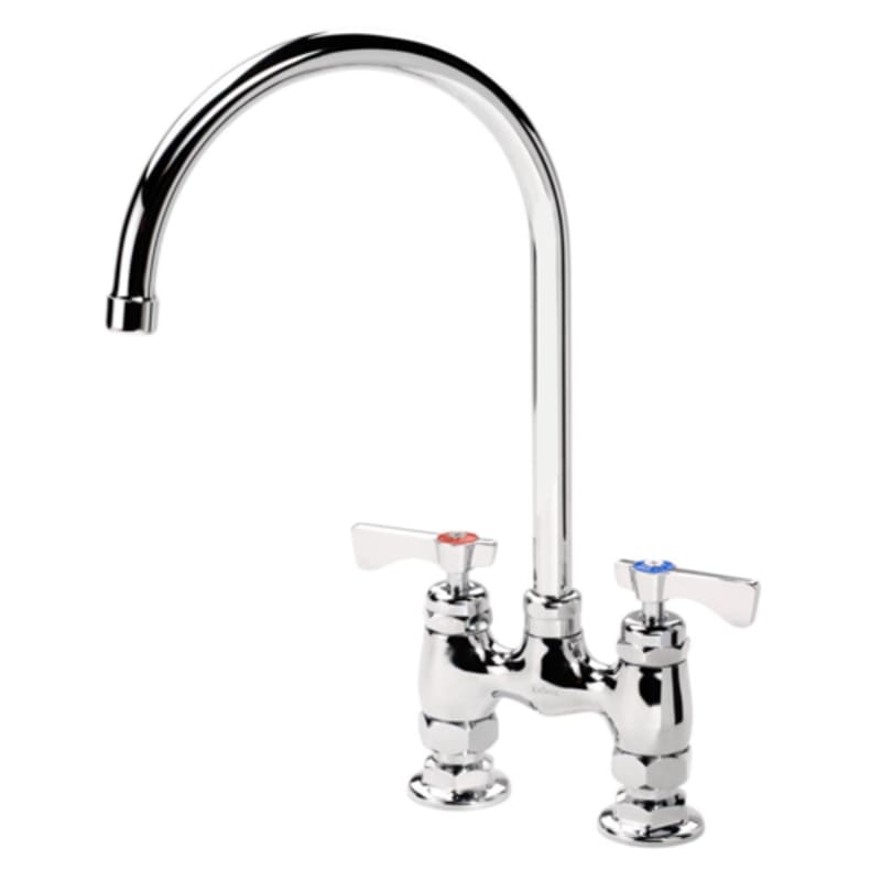 Krowne 15-402L Royal Series Deck Mount Faucet w/ 8.5" Gooseneck Spout, 4" Centers