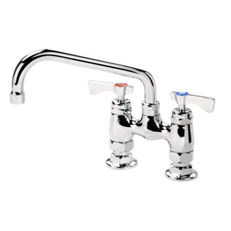 Krowne 15-408L-W-E4 Royal Series Raised Deck Mount Faucet w/ 8" Swing Spout, 4" Centers