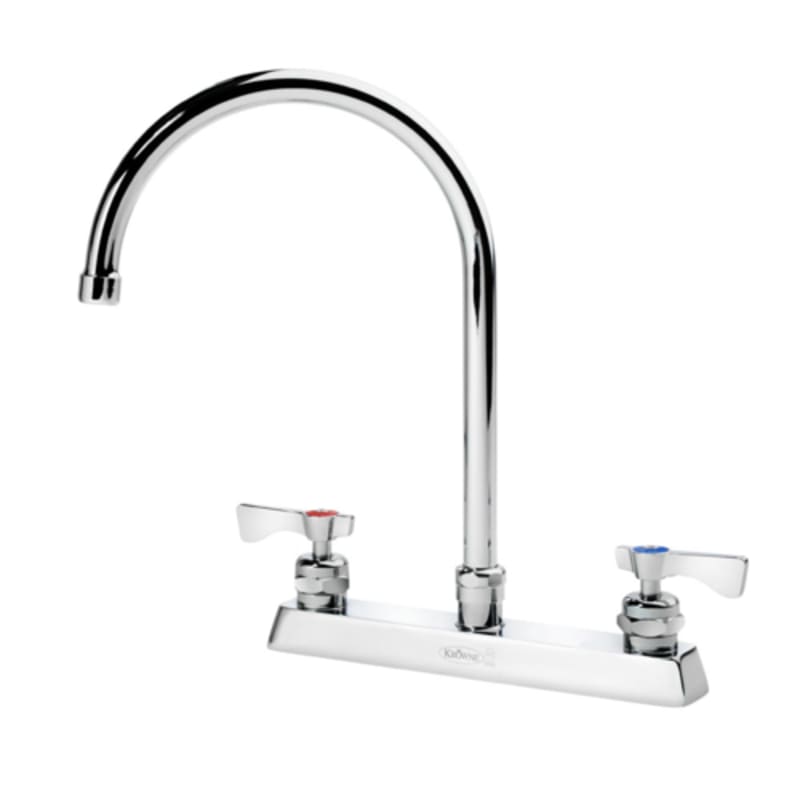 Krowne 15-502L Royal Series Deck Mount Faucet w/ 8.5" Gooseneck Spout, 8" Centers
